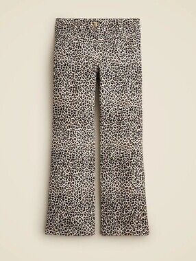 J. Crew Leopard Print Pants in Tan and Black Size 32 Petite